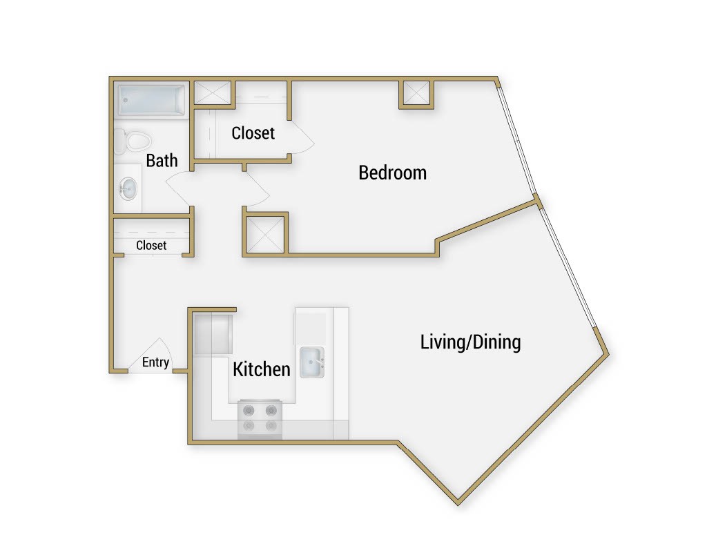 Floor plan layout diagram for Golden Gate 2